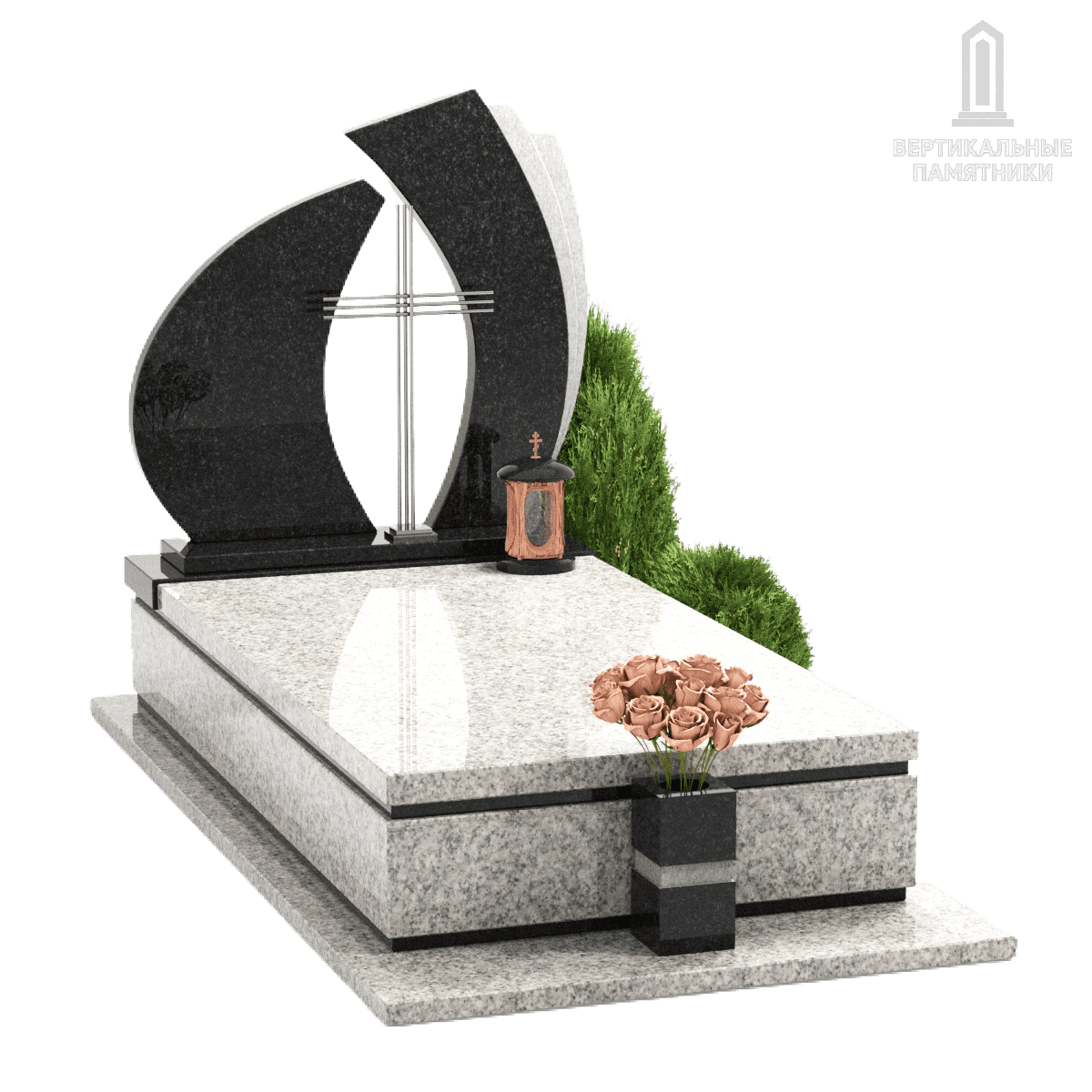 Эксклюзивный (составной) памятник «Роза»