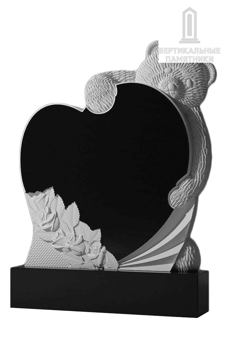 Детский памятник «Мишка и цветок» 136