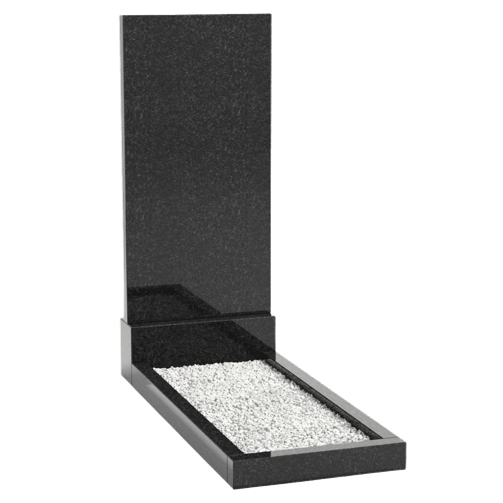 Вертикальный памятник 01 из черного гранита «Габбро»