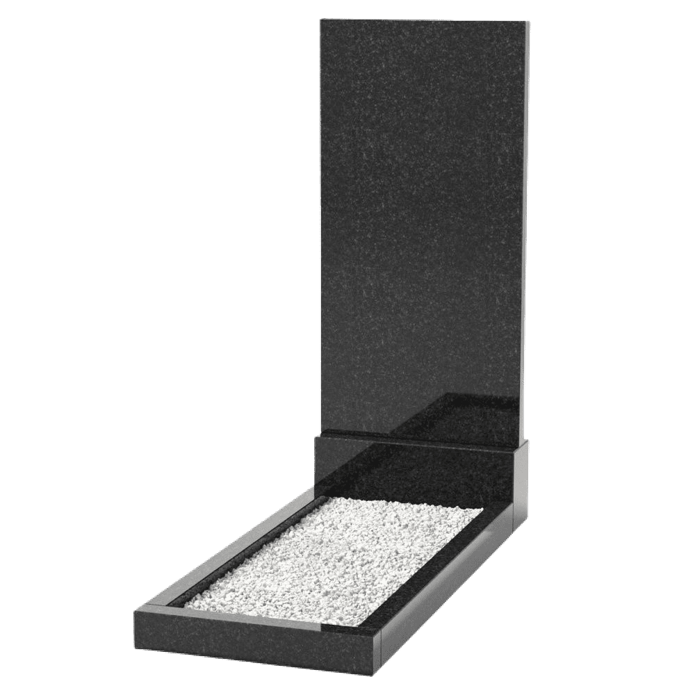 Вертикальный памятник 01 из черного гранита «Габбро»