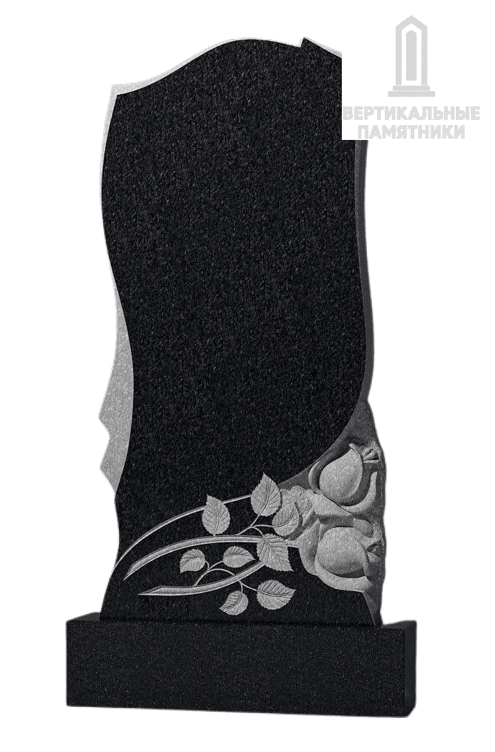 Резной памятник «Цветы на память» 303