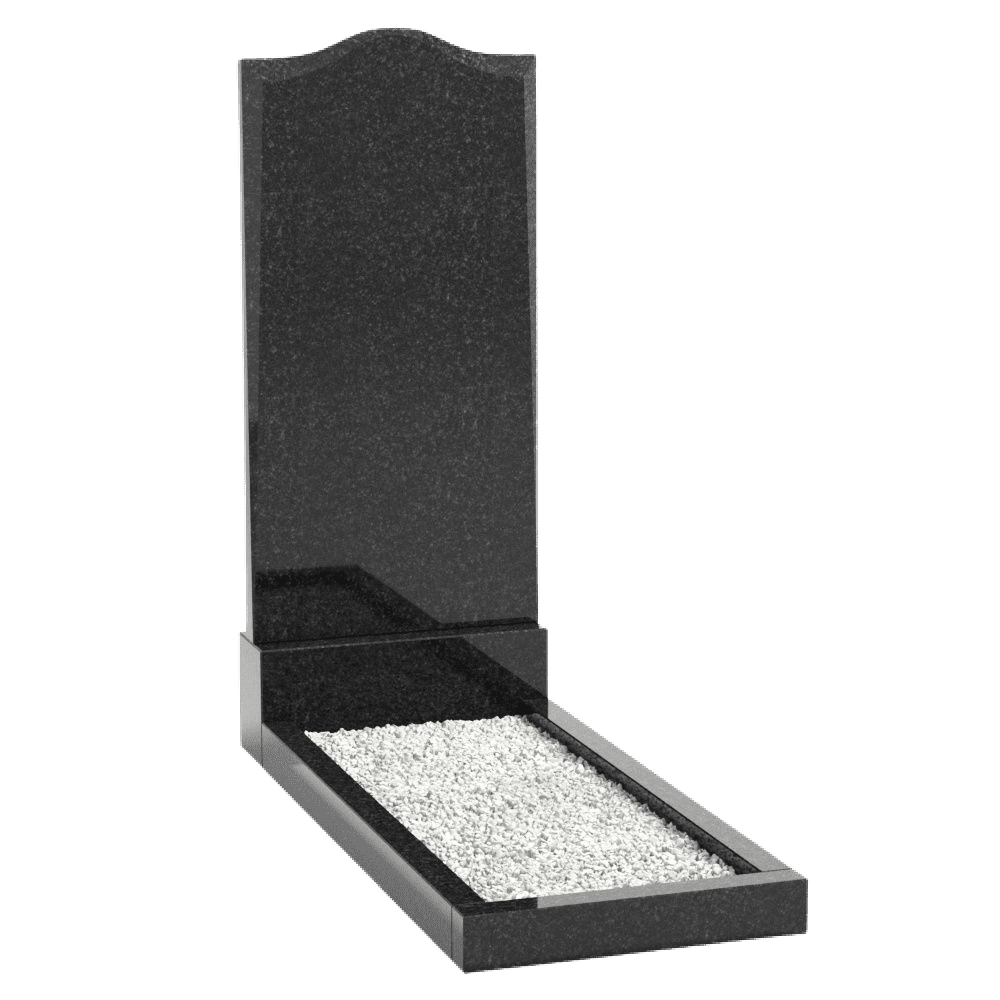 Вертикальный памятник 03 из черного гранита «Габбро»