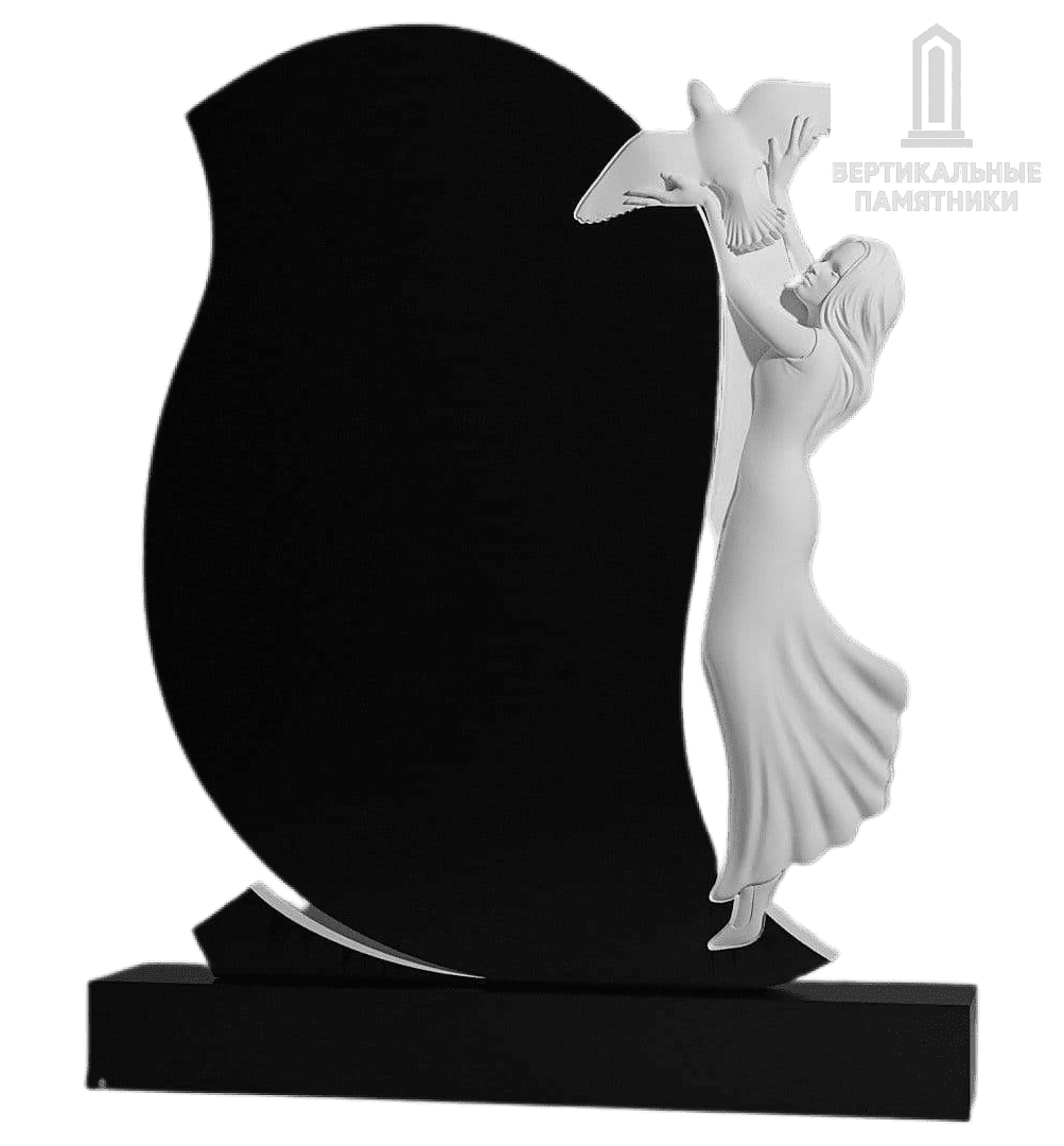 Резной памятник «Девочка ловит птицу» 380