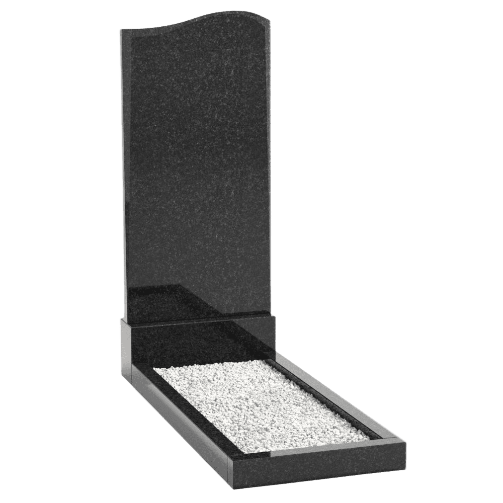 Вертикальный памятник 13 из черного гранита «Габбро»