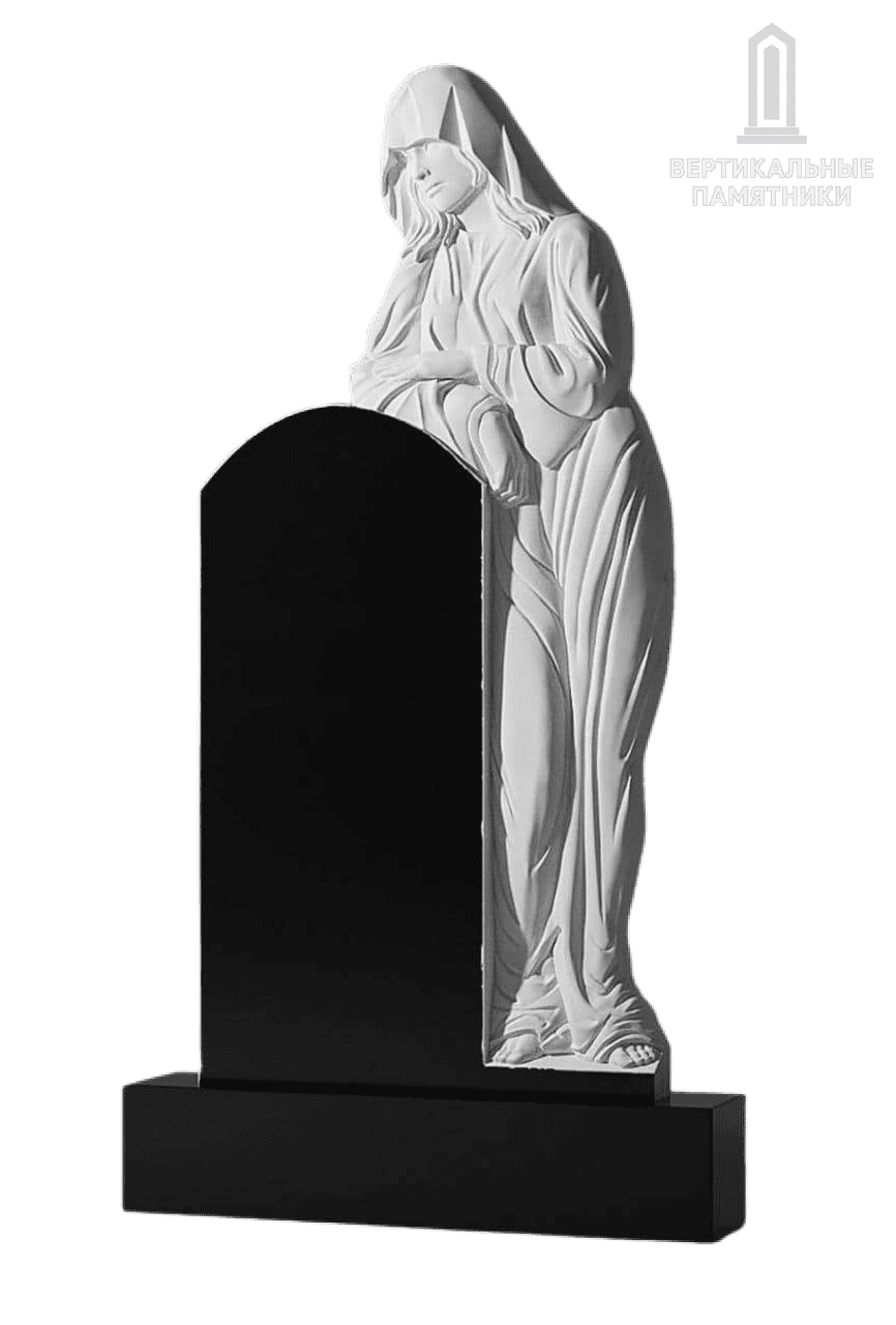 Резной памятник «Скорбящая девушка» 377