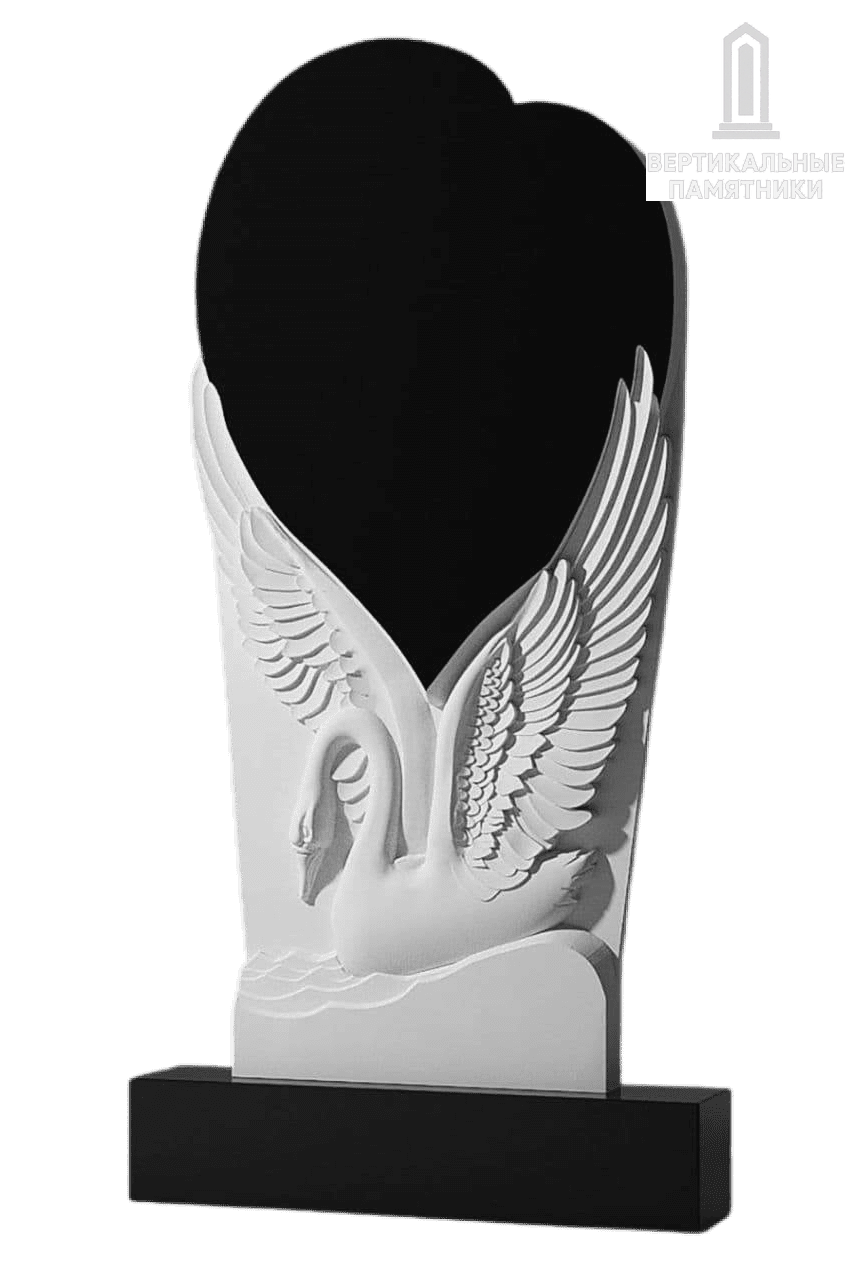 Резной памятник «Лебедь» 353