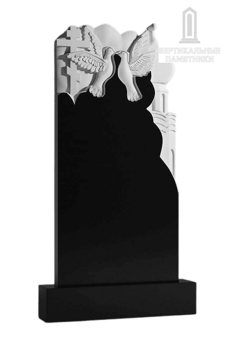 Резной памятник «Голубки» 352