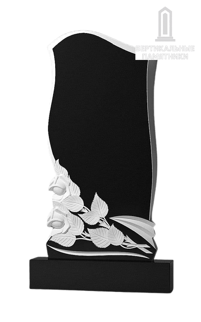 Резной памятник «Два цветка» 335