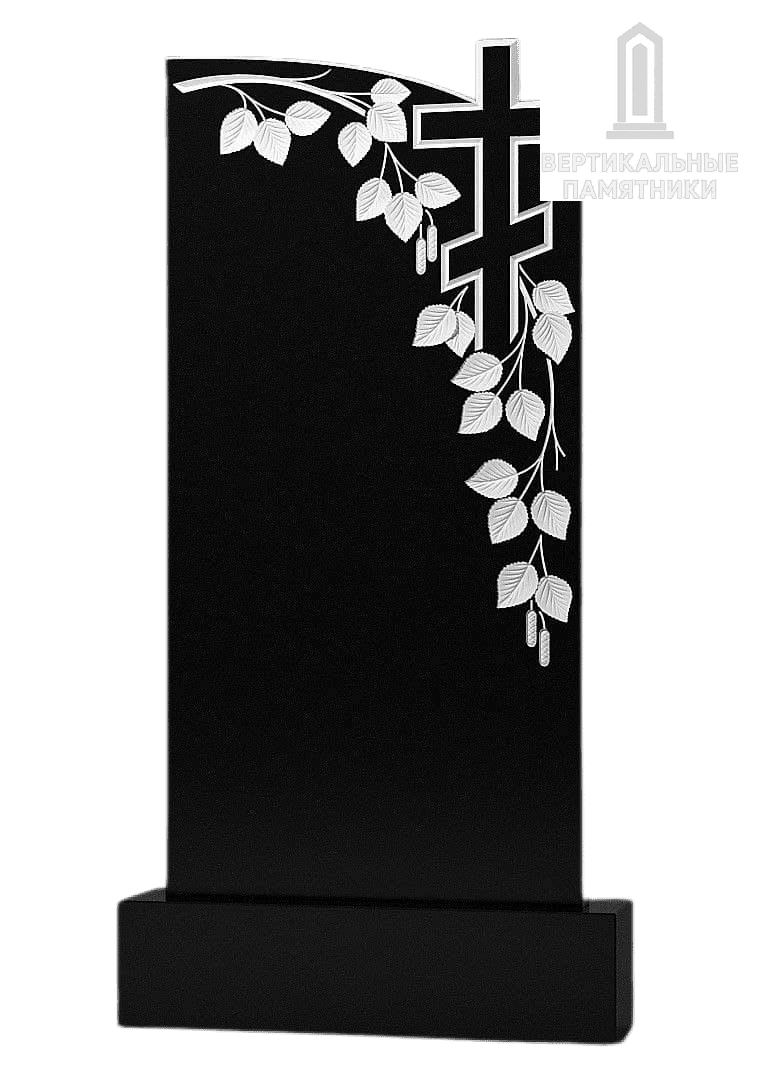 Резной памятник «Крест с деревом» 331