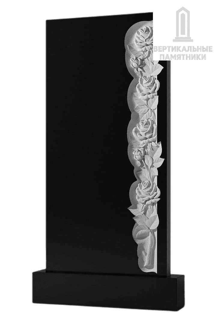 Резной памятник «Роза в нише» 318