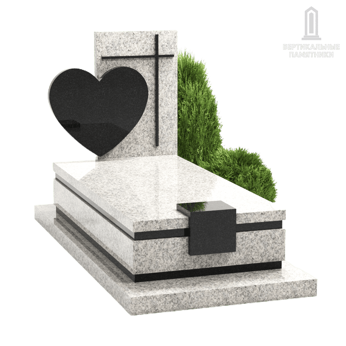 Эксклюзивный (составной) памятник «Сердце»