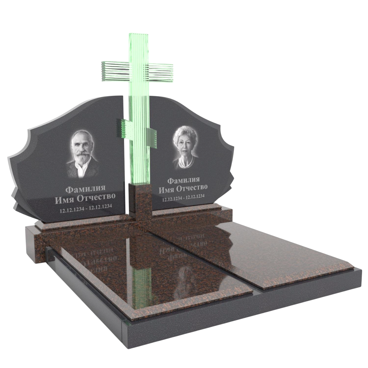 Эксклюзивный (составной) памятник «Вечный свет» 917